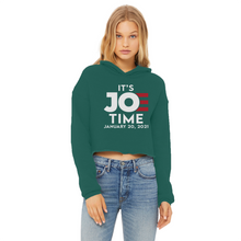 Load image into Gallery viewer, Joe Biden Ladies Cropped Raw Edge Hoodie
