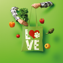 Load image into Gallery viewer, Love Dog Shopper Tote Bag