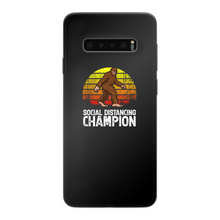 Load image into Gallery viewer, Social Distance Back Printed Black Soft Phone Case