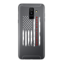 Load image into Gallery viewer, Proud Veteran Back Printed Transparent Soft Phone Case