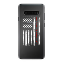 Load image into Gallery viewer, Proud Veteran Back Printed Transparent Soft Phone Case