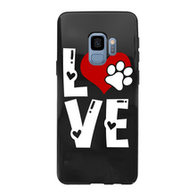 Load image into Gallery viewer, Love Dog Back Printed Black Soft Phone Case