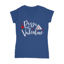 Load image into Gallery viewer, Pizza is My Valentine Classic Women's V-Neck T-Shirt