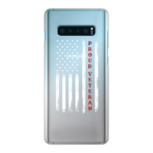 Load image into Gallery viewer, Proud Veteran Back Printed Transparent Hard Phone Case