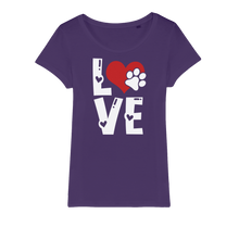 Load image into Gallery viewer, Love Dog Organic Jersey Womens T-Shirt