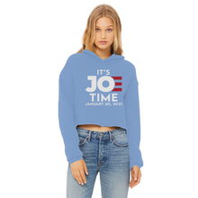Load image into Gallery viewer, Joe Biden Ladies Cropped Raw Edge Hoodie