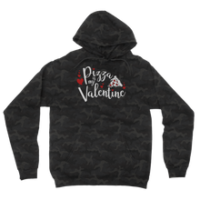 Load image into Gallery viewer, Pizza is My Valentine Camouflage Adult Hoodie