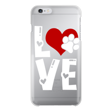 Load image into Gallery viewer, Love Dog Back Printed Transparent Hard Phone Case