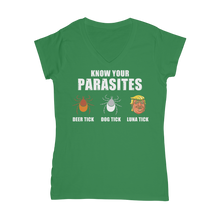 Load image into Gallery viewer, Trump Parasite Classic Women's V-Neck T-Shirt