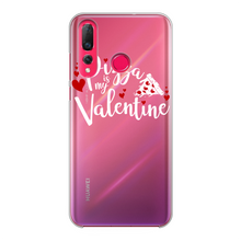 Load image into Gallery viewer, Pizza is My Valentine Back Printed Transparent Hard Phone Case