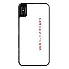 Load image into Gallery viewer, Proud Veteran Back Printed Black Hard Phone Case