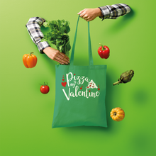 Load image into Gallery viewer, Pizza is My Valentine Shopper Tote Bag