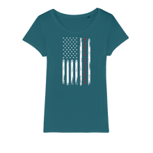 Load image into Gallery viewer, Proud Veteran Organic Jersey Womens T-Shirt