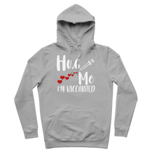 Load image into Gallery viewer, Hug Me I'm Vaccinated Premium Adult Hoodie