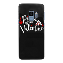 Load image into Gallery viewer, Pizza is My Valentine Back Printed Black Hard Phone Case
