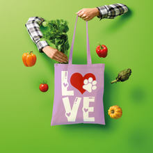 Load image into Gallery viewer, Love Dog Shopper Tote Bag