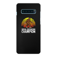 Load image into Gallery viewer, Social Distance Back Printed Black Hard Phone Case