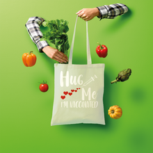 Load image into Gallery viewer, Hug Me I'm Vaccinated Shopper Tote Bag