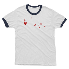 Load image into Gallery viewer, Pizza is My Valentine Adult Ringer T-Shirt