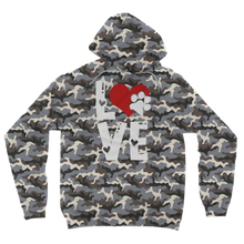 Load image into Gallery viewer, Love Dog Camouflage Adult Hoodie