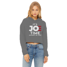 Load image into Gallery viewer, Joe Biden Ladies Cropped Raw Edge Hoodie