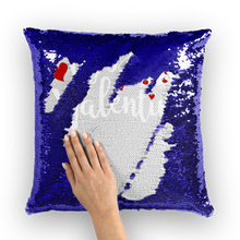 Load image into Gallery viewer, Pizza is My Valentine Sequin Cushion Cover