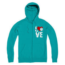 Load image into Gallery viewer, Love Dog Premium Adult Zip Hoodie