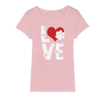 Load image into Gallery viewer, Love Dog Organic Jersey Womens T-Shirt