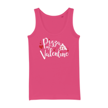 Load image into Gallery viewer, Pizza is My Valentine Organic Jersey Womens Tank Top