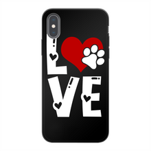 Load image into Gallery viewer, Love Dog Back Printed Black Soft Phone Case