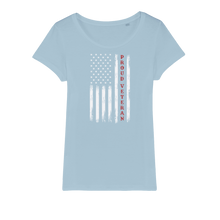 Load image into Gallery viewer, Proud Veteran Organic Jersey Womens T-Shirt