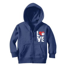 Load image into Gallery viewer, Love Dog Classic Kids Zip Hoodie