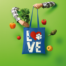 Load image into Gallery viewer, Love Dog Shopper Tote Bag