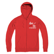 Load image into Gallery viewer, Hug Me I'm Vaccinated Premium Adult Zip Hoodie