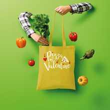 Load image into Gallery viewer, Pizza is My Valentine Shopper Tote Bag