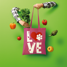 Load image into Gallery viewer, Love Dog Shopper Tote Bag