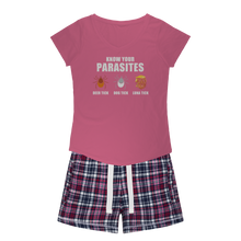 Load image into Gallery viewer, Trump Parasite Girls Sleepy Tee and Flannel Short