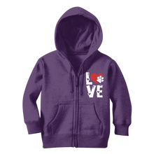 Load image into Gallery viewer, Love Dog Classic Kids Zip Hoodie