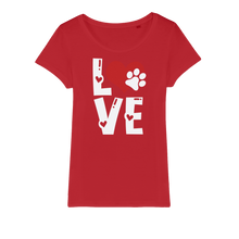 Load image into Gallery viewer, Love Dog Organic Jersey Womens T-Shirt