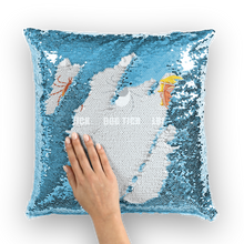 Load image into Gallery viewer, Trump Parasite Sequin Cushion Cover