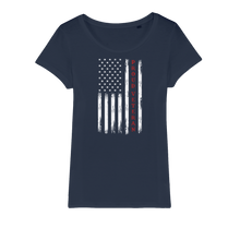 Load image into Gallery viewer, Proud Veteran Organic Jersey Womens T-Shirt