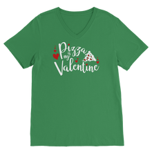 Load image into Gallery viewer, Pizza is My Valentine Classic V-Neck T-Shirt