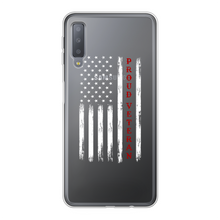 Load image into Gallery viewer, Proud Veteran Back Printed Transparent Soft Phone Case
