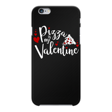 Load image into Gallery viewer, Pizza is My Valentine Back Printed Black Hard Phone Case
