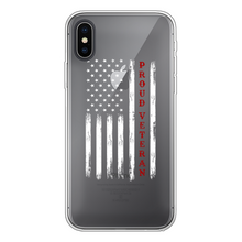 Load image into Gallery viewer, Proud Veteran Back Printed Transparent Soft Phone Case