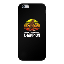 Load image into Gallery viewer, Social Distance Back Printed Black Soft Phone Case