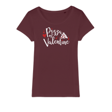 Load image into Gallery viewer, Pizza is My Valentine Organic Jersey Womens T-Shirt