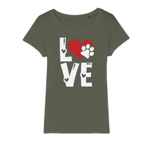 Load image into Gallery viewer, Love Dog Organic Jersey Womens T-Shirt