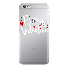 Load image into Gallery viewer, Pizza is My Valentine Back Printed Transparent Soft Phone Case
