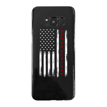 Load image into Gallery viewer, Proud Veteran Back Printed Black Soft Phone Case
